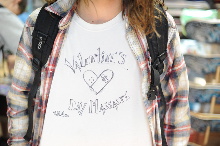 George Taylor made his own Valentine's Day shirt